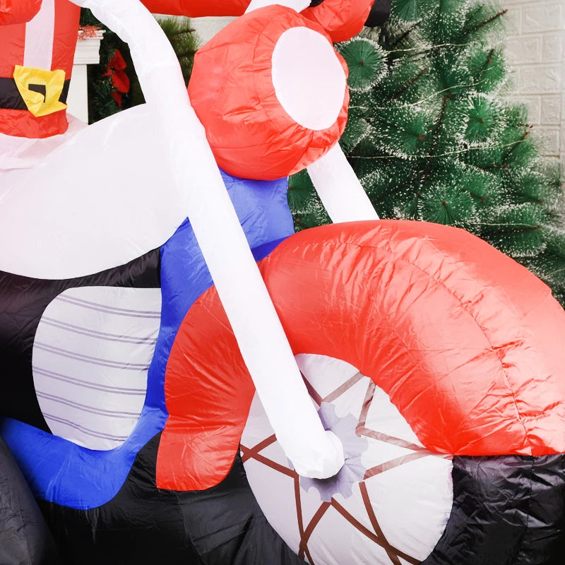 Christmas Decorations 1.8m Motorcycle Santa Claus Christmas inflatable