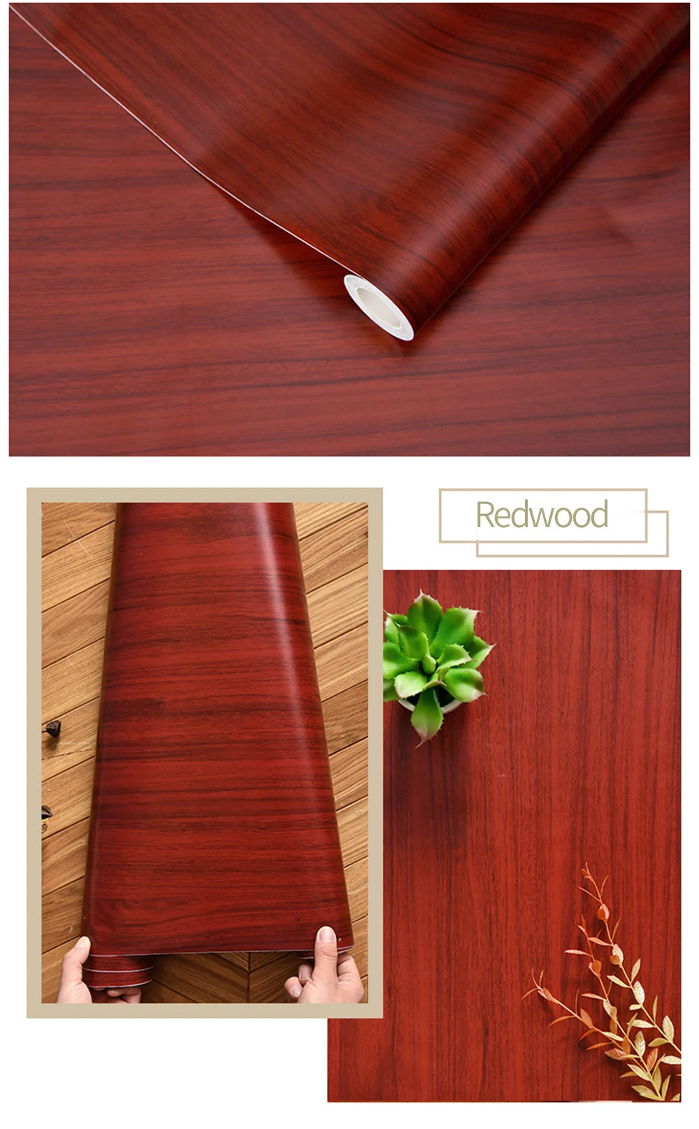 Wood Vinyl Wallpaper Self Adhesive wallpapers Doors Cabinet Desktop Modern Furniture Decorative wall Paper