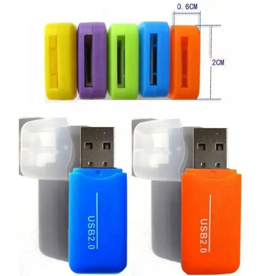 Portable Mini USB 2.0 TF Memory SIM Card Reader High Speed T-Flash Adapter