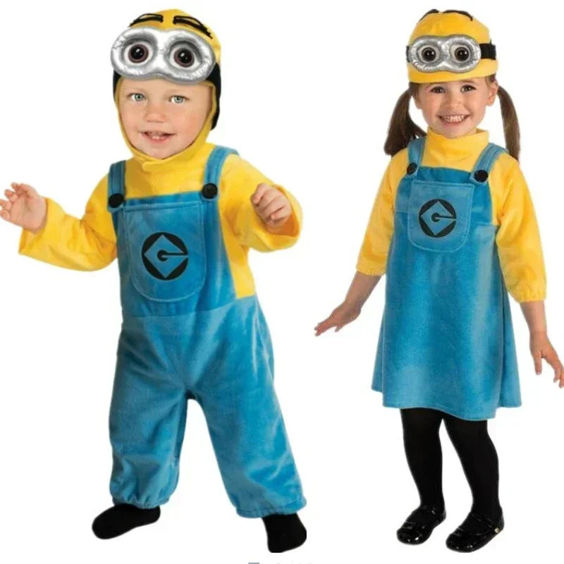 Minions Full Family Cosplay Costume Jumpsuits Masquerade Despicable Me Party Dress Up