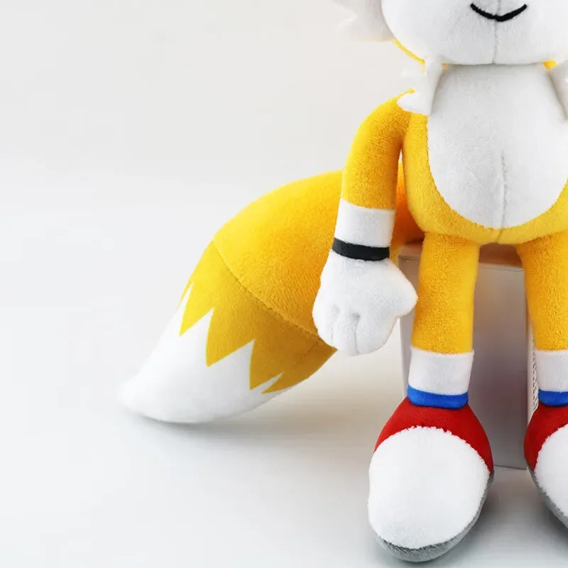 30CM Super Sonic Plush Toy  The Hedgehog Amy Rose Knuckles Tails Cute Cartoon Soft Stuffed Doll Birthday Gift For Children