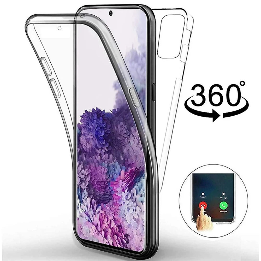 360 Full Clear Case for Samsung Galaxy S22 S21 S23 S20 FE S10 S9 S8 Plus S7Edge Note 20 10 9 Ultra Dual Side Back Phone Cover