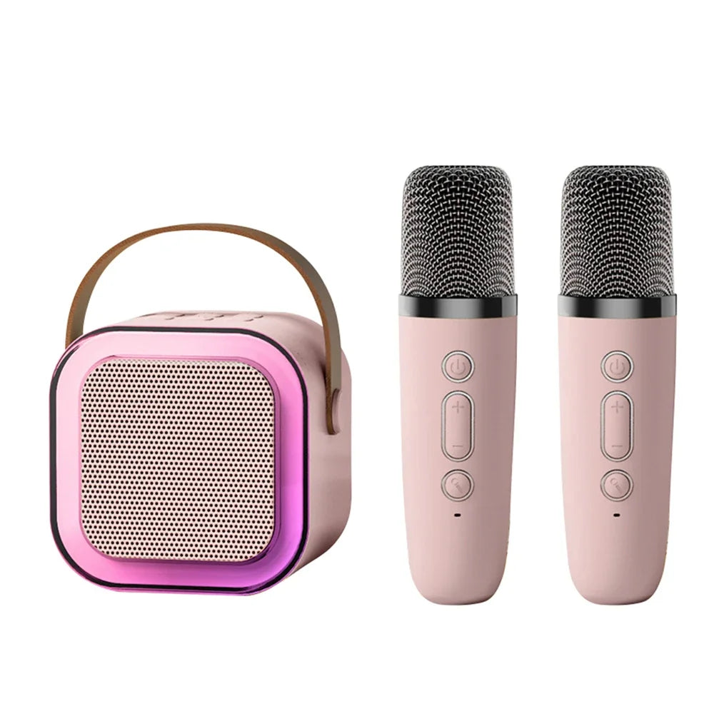 Bluetooth Wireless Portable Speaker Multi-function Karaoke with 1-2 Microphone Music Player Karaoke Machine For Kids Adults