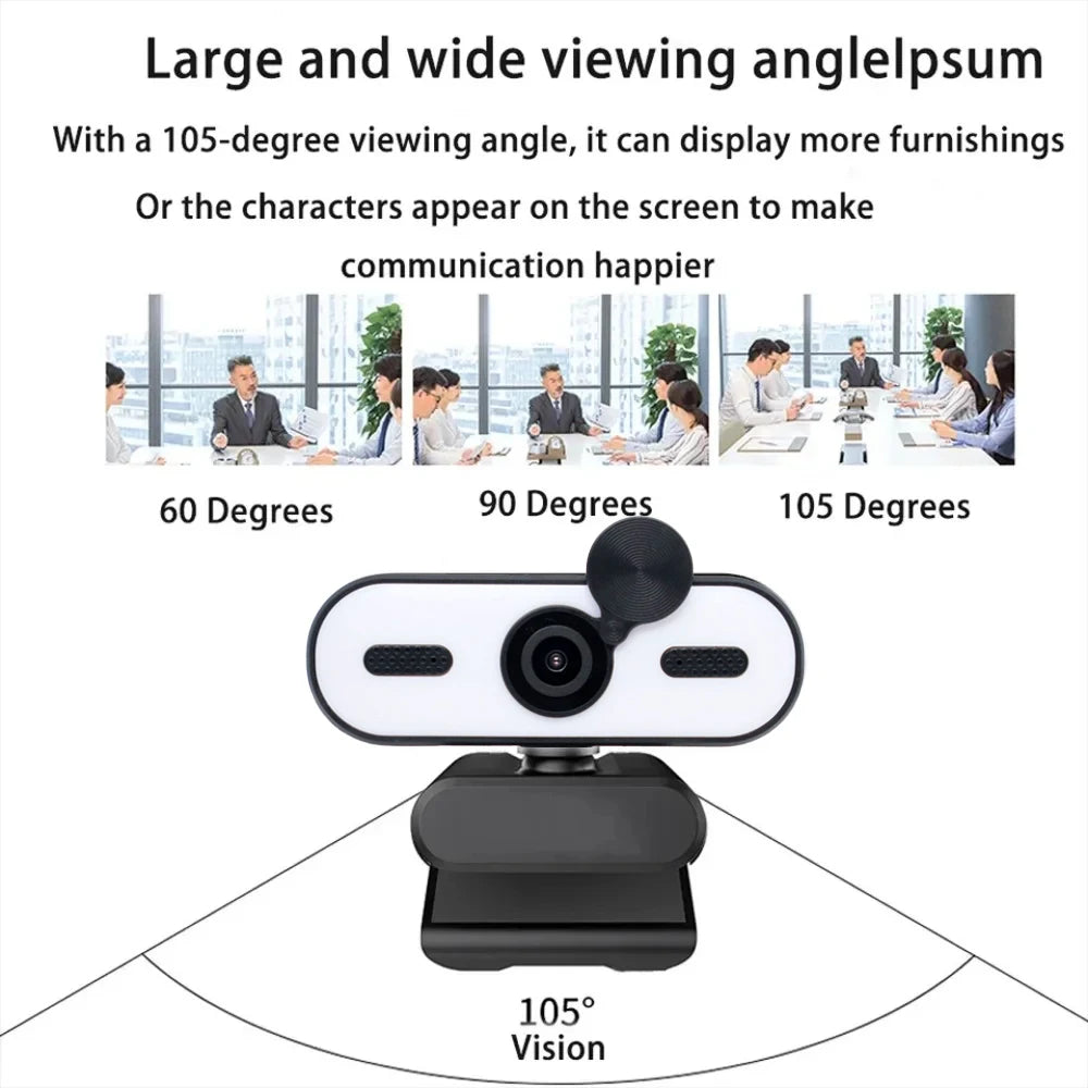 4K 2K Mini Webcam 1080P HD for PC Laptop Autofocus 30 FPS USB Webcam with Noise-Reducing