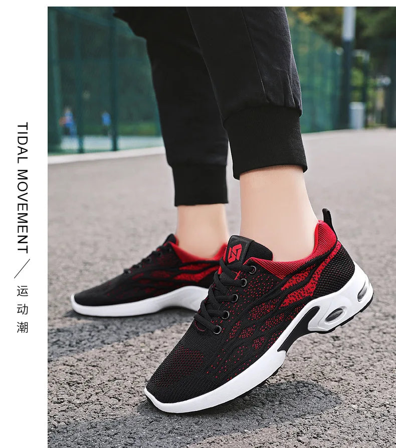 Breathable lace-up running shoes Korean version light casual sports shoes