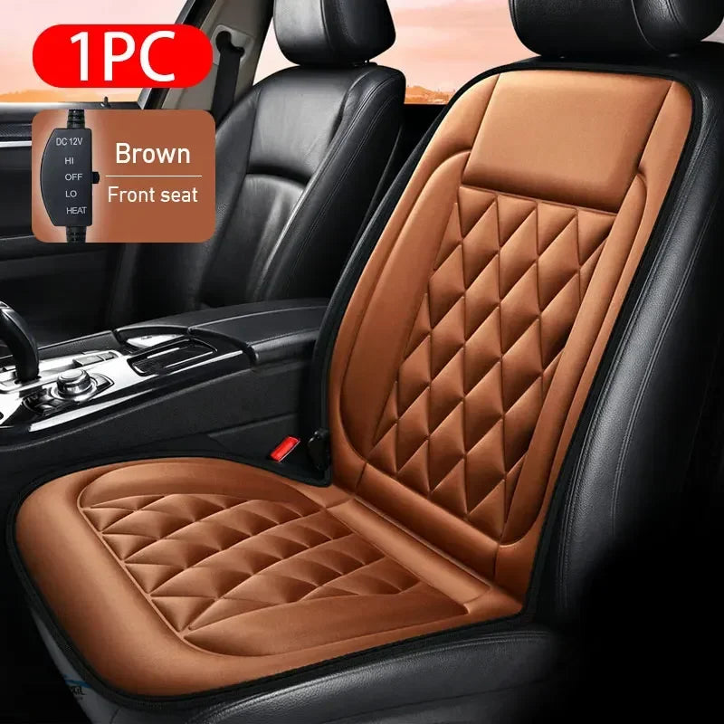 12V Heated Seat Cushion Winter Household Car Seat Cushion Cover Auto Interior Accessories Flocking Cloth Fast Heating Seat Cover