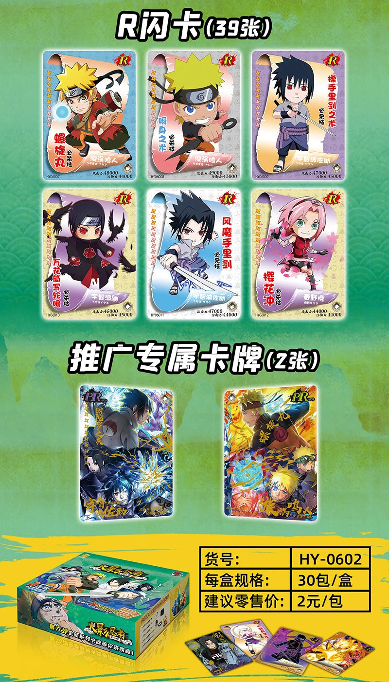 Naruto SSR Card Deluxe Collection Edition Card Naruto Sasuke Anime Character TCG Board Game