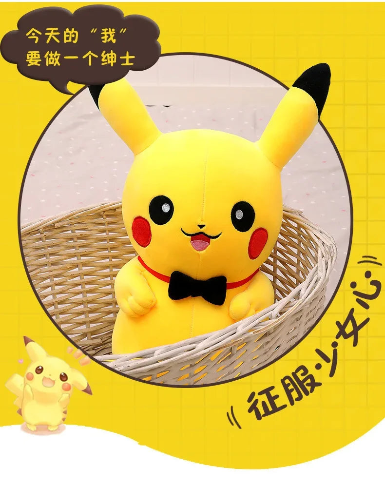 40-120cm Large Pokemon Plush Toys Pikachu Laugh Kawaii Anime Plushie Dolls Pokémon Soft Stuffed Giant Pillows Gifts for Children