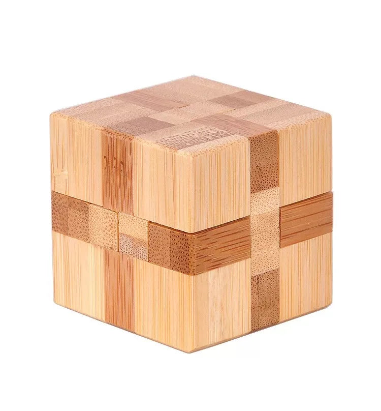 Brain Teaser Kong Ming Lock 3D Wooden Interlocking Burr Puzzles Game Toy For Adults Kids IQ Brain Teaser Kong