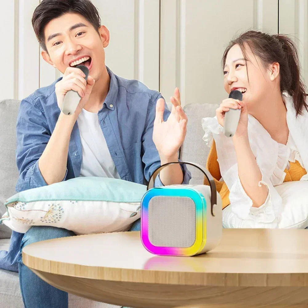 Karaoke Machine Portable  5.3 PA Speaker System with 1-2 Wireless Microphones Home Family Singing Children's Gifts