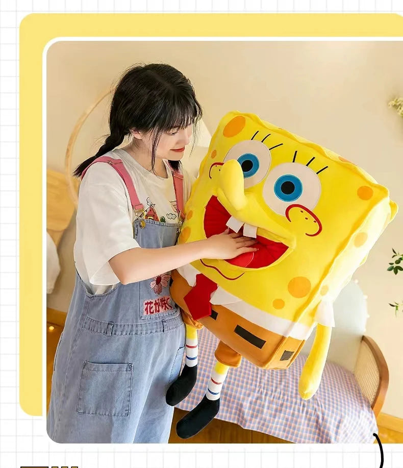 45-80CM SpongeBob SquarePants Patrick Star Doll Anime Cartoon Plush Toy Soft Cute Stuffed Collection Children's Birthday Gift