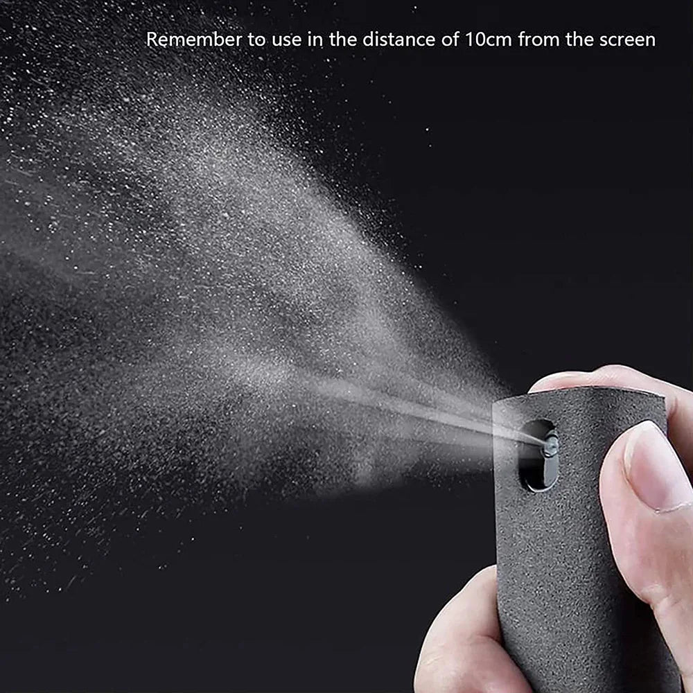 2in1 Microfiber Screen Cleaner Spray Bottle For Mobile Phone iPad Computer Microfiber Cloth Wipe iPhone Cleaning Glasses Wipes