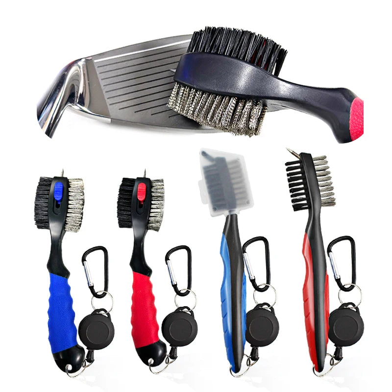 Golf Cleaning Brush For Club With Carabiner Groove Sharpener Cleaner Multi Style Drop Ship