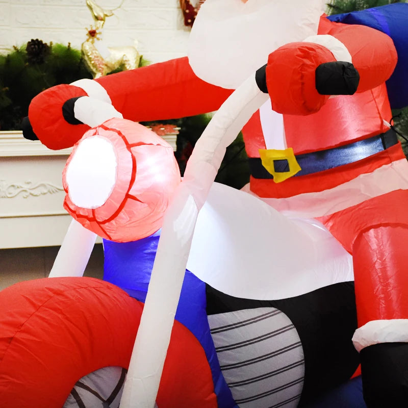 Christmas Decorations 1.8m Motorcycle Santa Claus Christmas inflatable