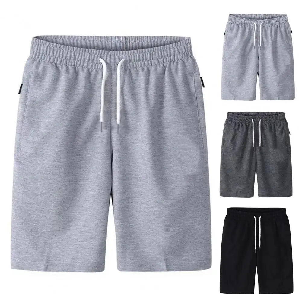 Side Zipper Pockets Men Shorts Casual Shorts Gym Fitness Baskeball Running Shorts Sport Short Pants Summer Trousers Sweat Shorts