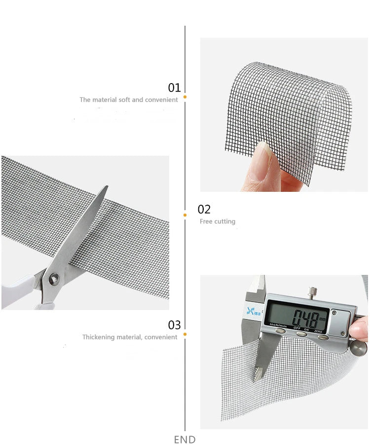 Self-adhesive Window Screen Mosquito Net Repair Tape Window Screen Mesh Sticker Anti-mosquito Window Door Repair Subsidy Tape