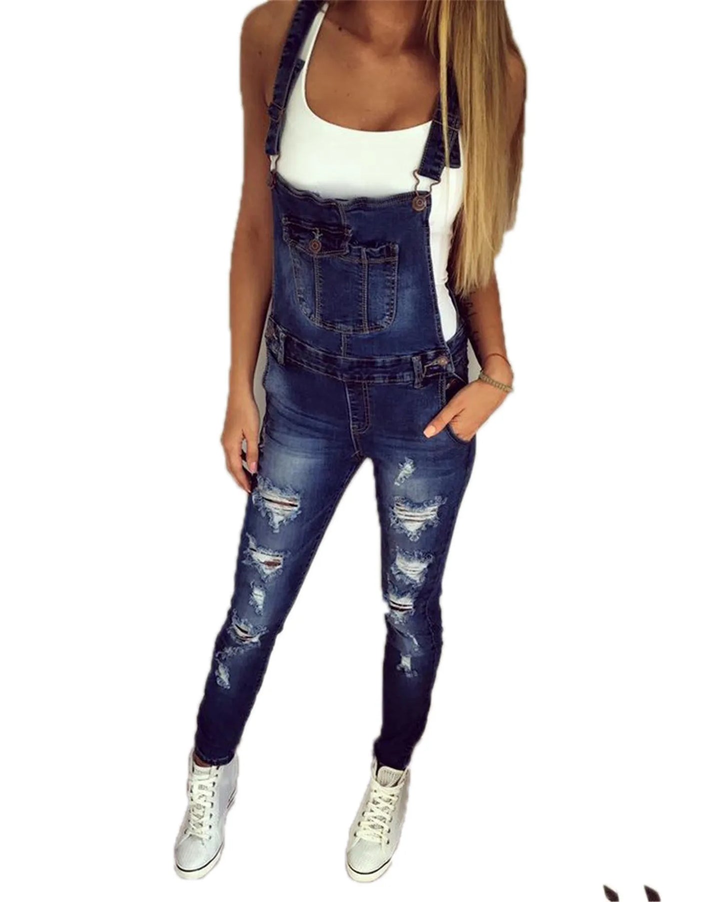 Women's Vintage Overalls Denim Jeans