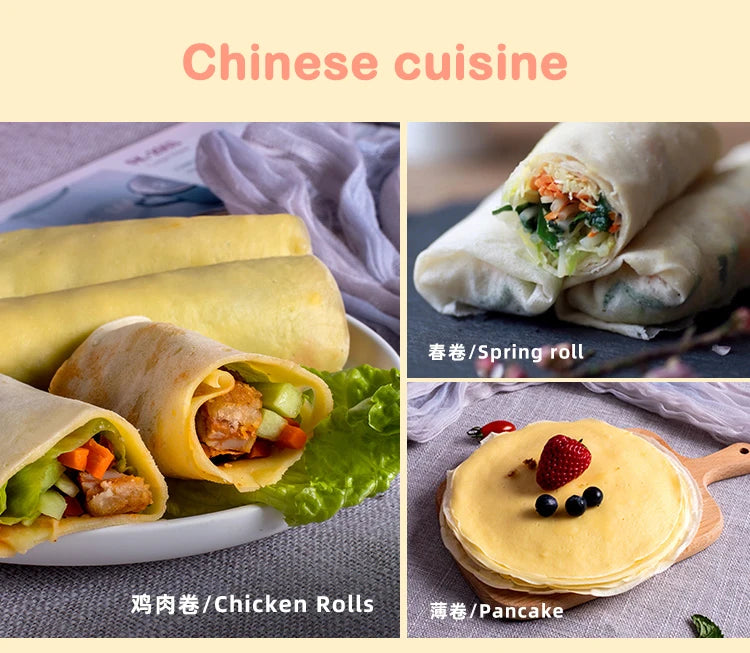 Electric Crepe Maker Spring Rolls Pancake Machine Non-Stick Griddle Baking Pan Cake Pizza Maker Light Food BBQ Frying Pan