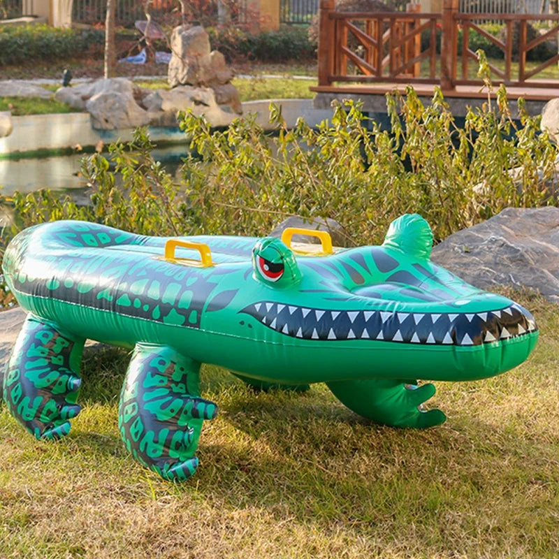 Z30 Simulation Crocodile Surfing Board Swimming Pool Animal Floating Summer Party Inflatable Water Toys Kids Water Playing Float