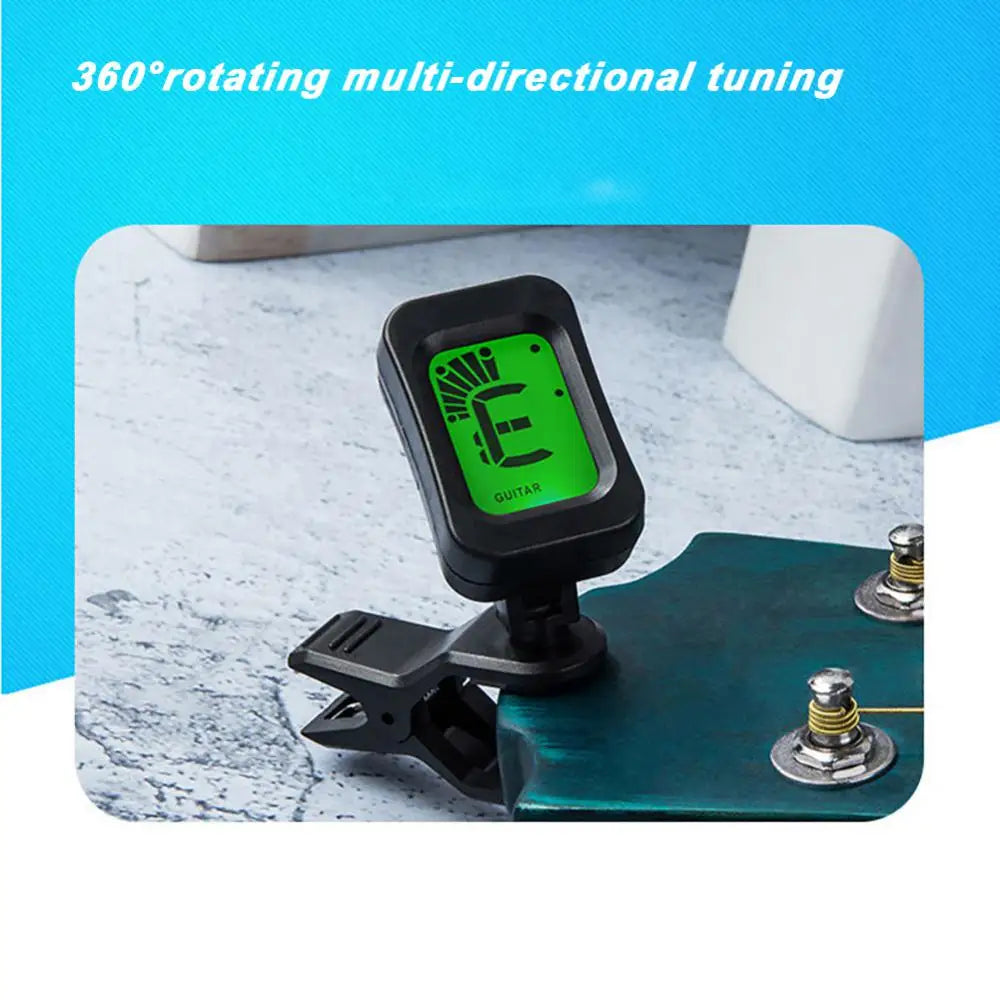 Cherub Rechargeable Electric Guitar Tuner Pedal Clip on Mini LCD Tuners for Chromatic Guitar Violin Ukulele Accessories WST-670