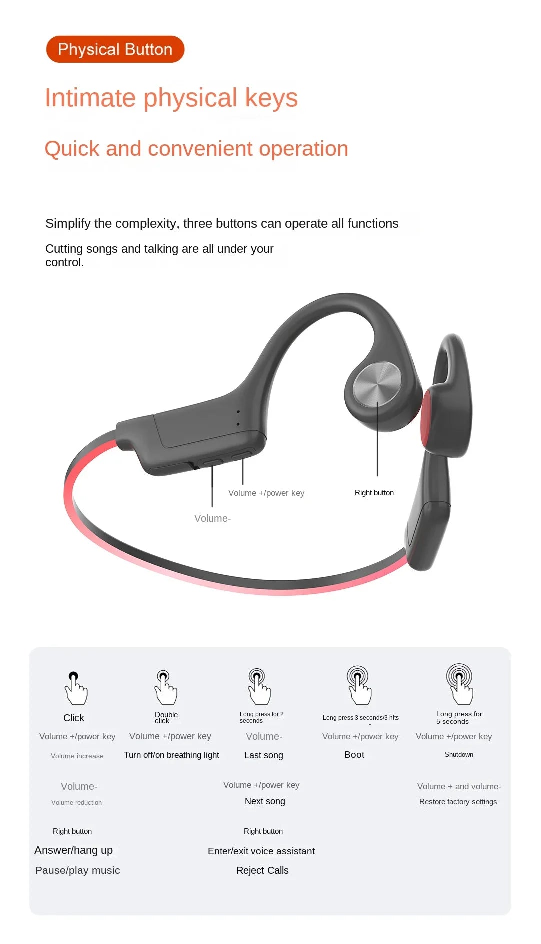 Open Ear bone conduction Night Running Luminous Sports Wireless Bone conduction Headsets for shokz openrun Bluetooth headphones