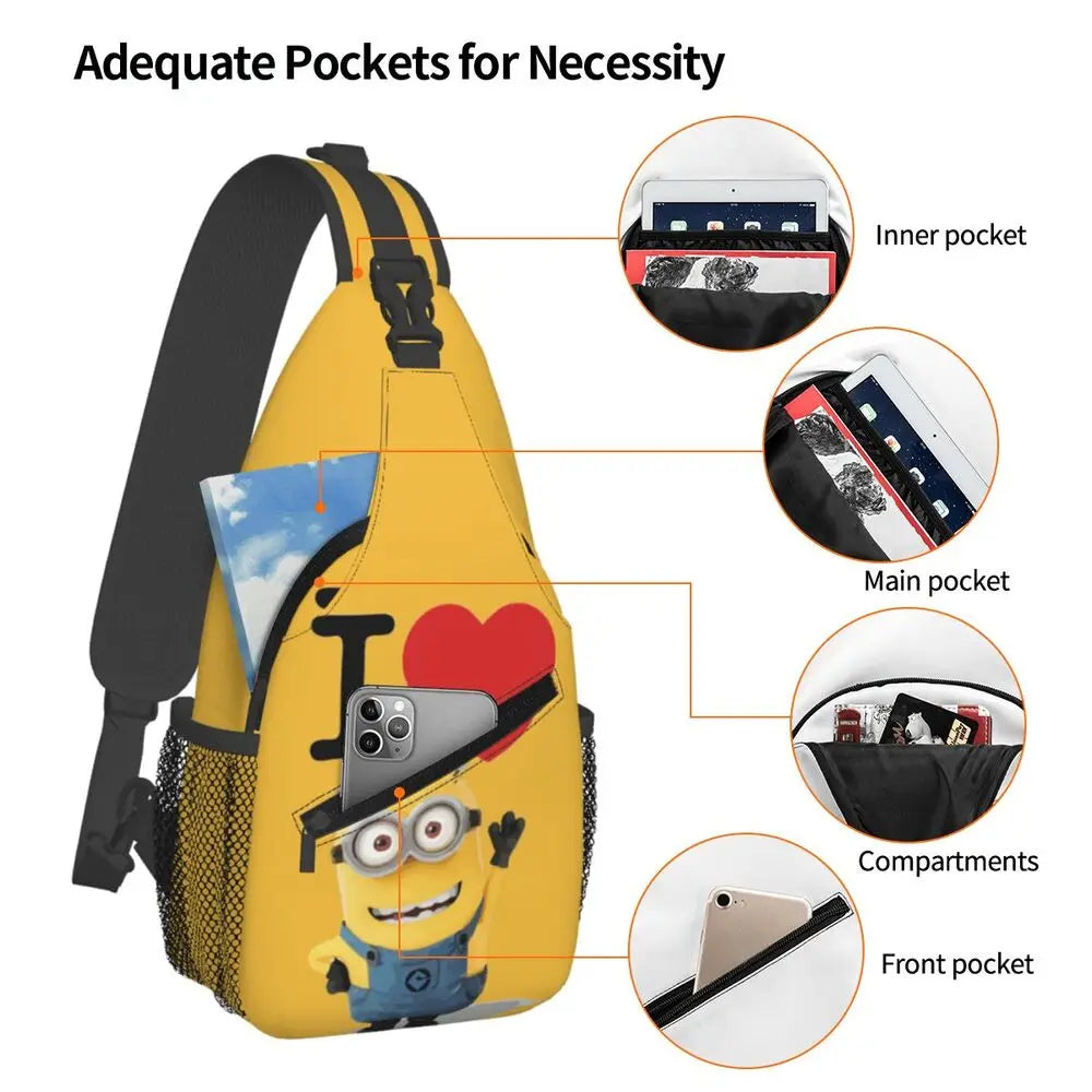 Minions Crossbody Chest Backpack Minion Shoulder Backpack