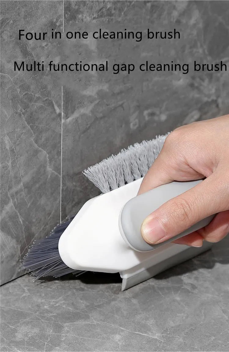 Wall Corner Cleaning Brush 4 In1 Multifunctional Toilet Gap Brush with Handle Window Gap Cleaning Brush Household Cleaning Tools