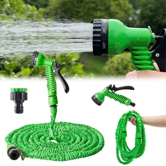 Garden Hose High-Pressure Car Wash Home Garden Watering Hose Expandable Magic Water Pipes Cleaning Water Gun 25FT-200FT