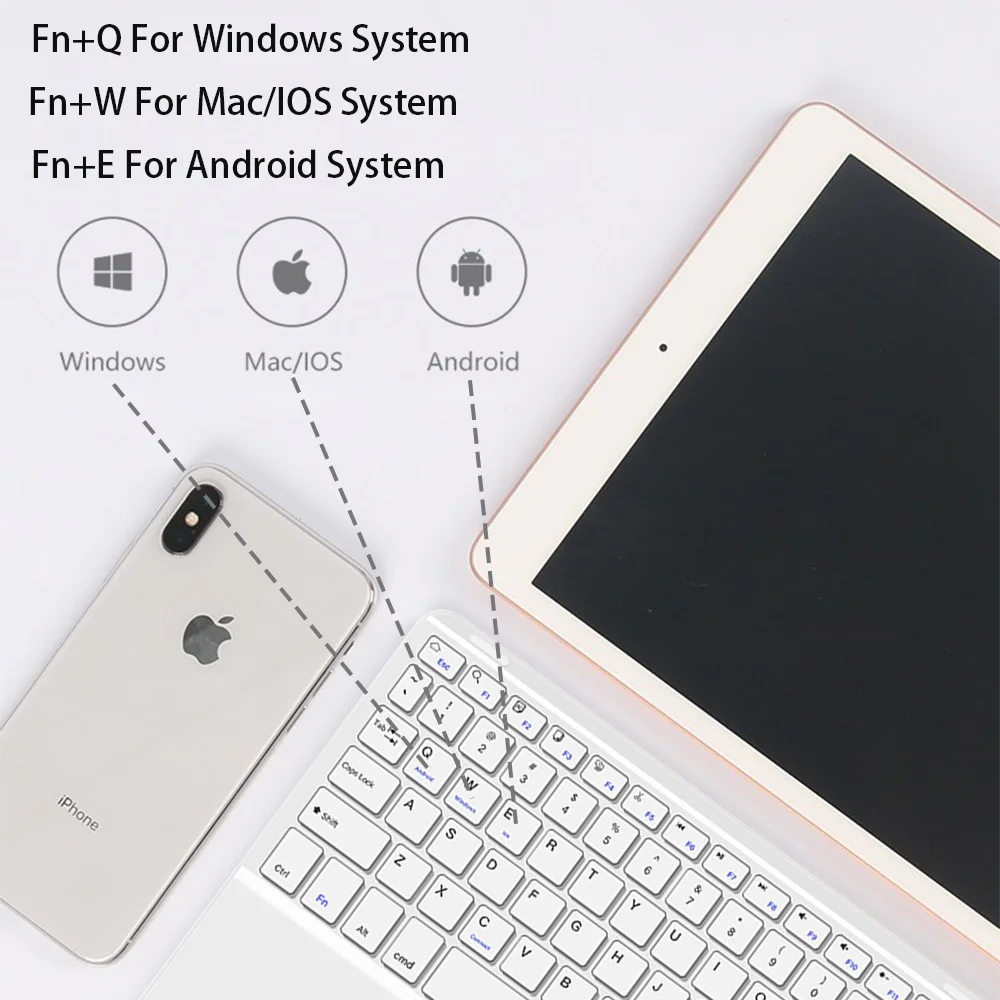 Touchpad Wireless Keyboard and Mouse Bluetooth Keyboard For iOS Android Windows Ultra Thin Protable Mini Tablet For Ipad Phone