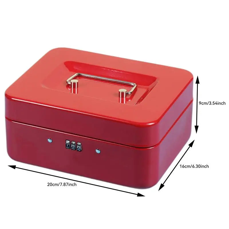 Portable Safe Box Portable Lock Box Portable Money Cash Deposit Box With Security Code For Travel Store Keys Cards Jewelry