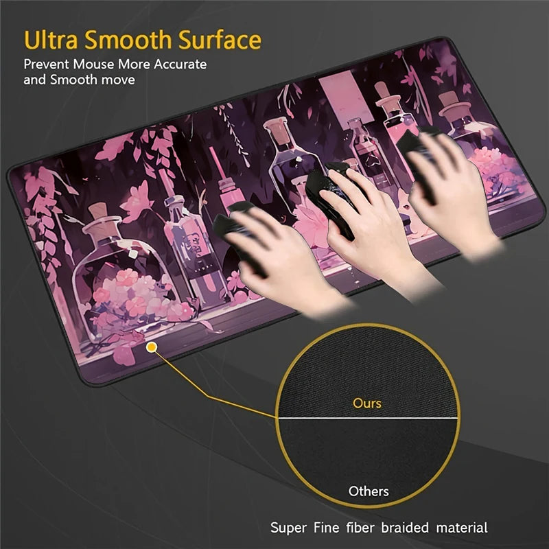 Anime Mouse Pad Gaming Accessories Cartoon Cat Keyboard Mousepad Gamer Desk Mat Cute Computer Offices Pc Cabinet Kawaii Mice