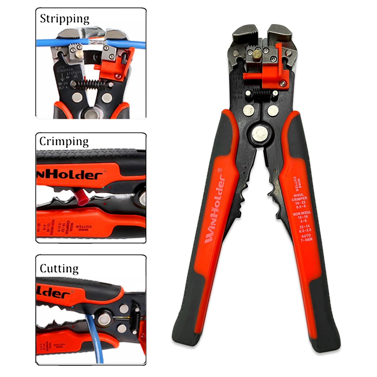 Professional Electrician Wire Tool Cable Wire Stripper Cutter Crimper Automatic Crimping Stripping Plier