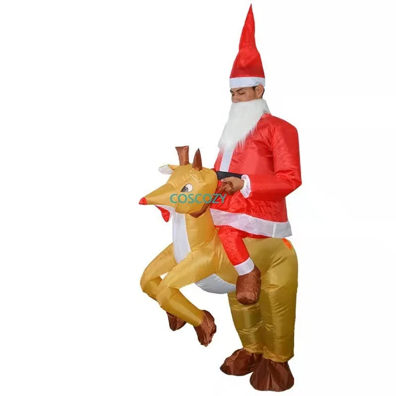 Inflatable Garment Christmas inflated Santa Claus Snowman Tree Cosplay Costume Carnival Xmas Party Festival Props