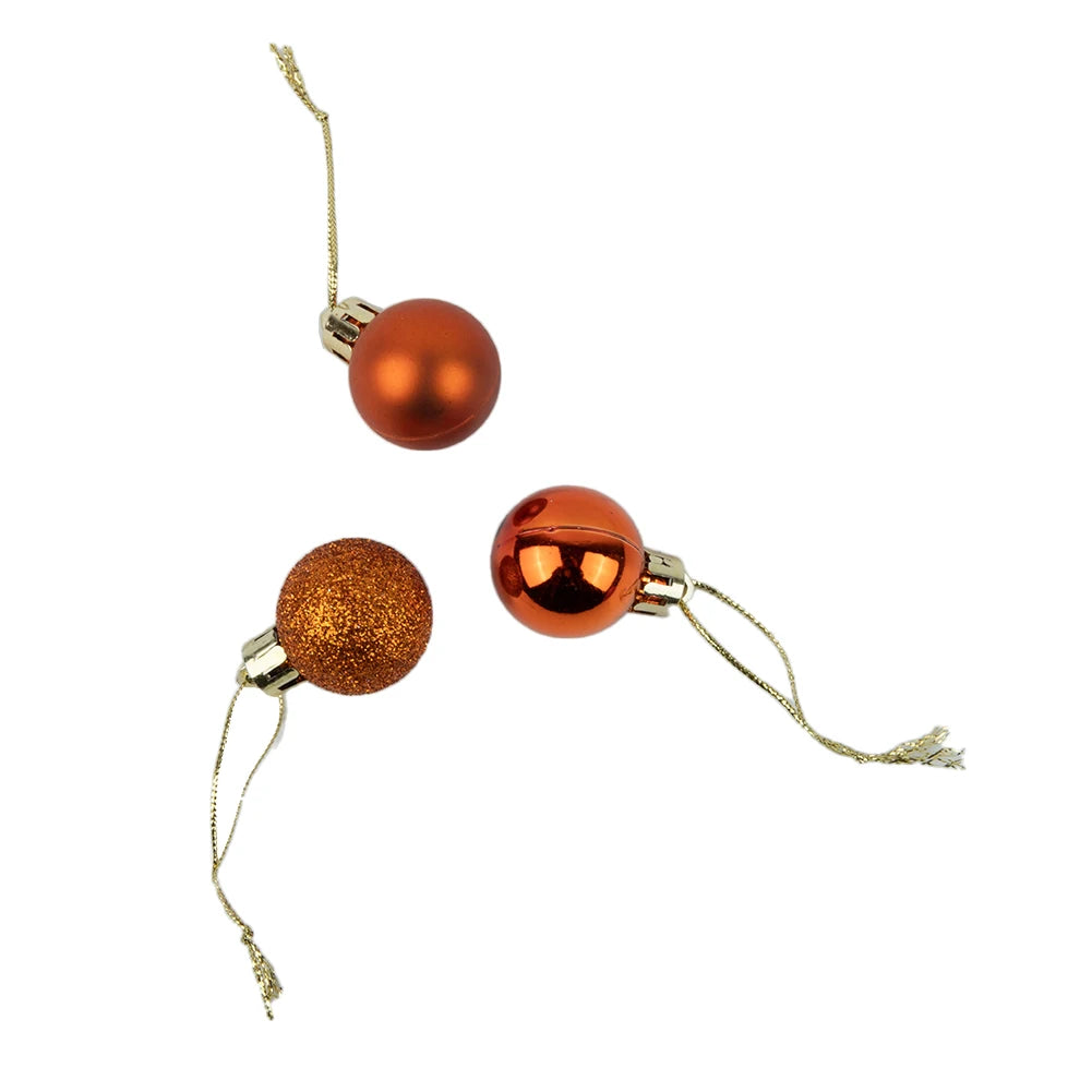 Christmas Ornaments 3cm Hanging Plastic Balls Set Xmas Tree Decorations For Holiday