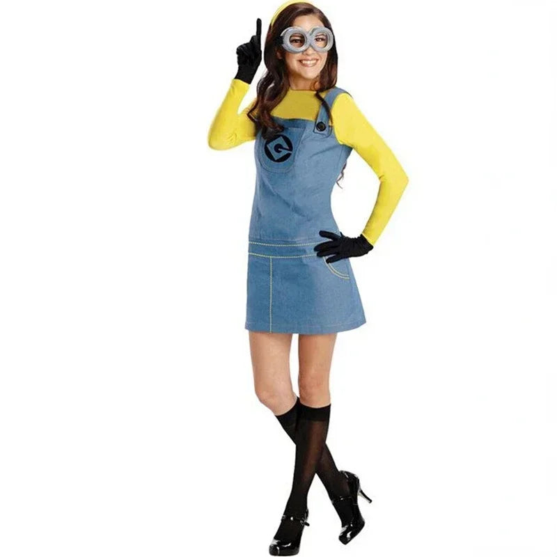 Minions Full Family Cosplay Costume Jumpsuits Masquerade Despicable Me Party Dress Up