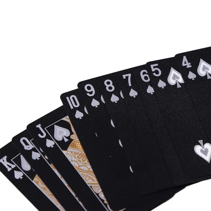 Black Gold Playing Card Game Card Group Waterproof Poker Suit Magic