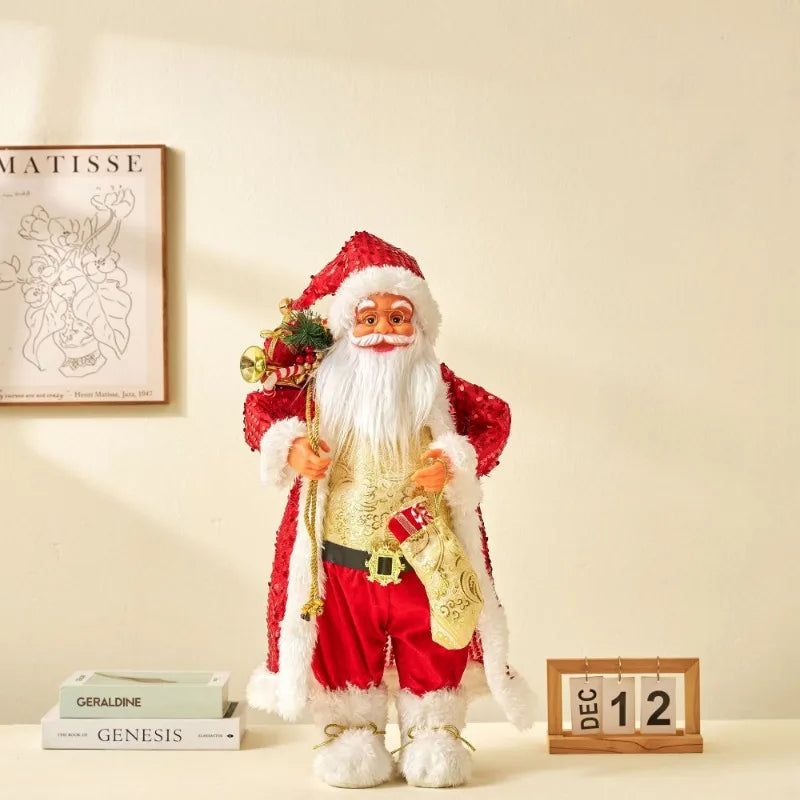 60cm Large Santa Claus Merry Christmas Decorations for Home Happy New Year Santa Claus Doll Window Decorations Home gift