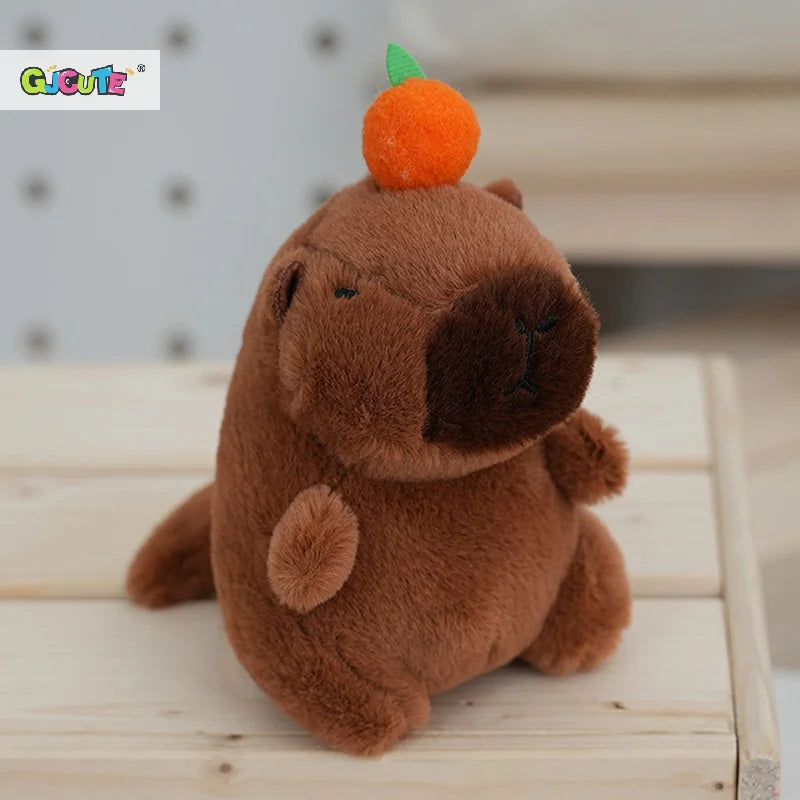 1Pcs Cute Capybara Plush Keychain Toy Realistic Capibara Stuffed Animals Toy Capybara Backpack Pendant Kids Birthday Gift