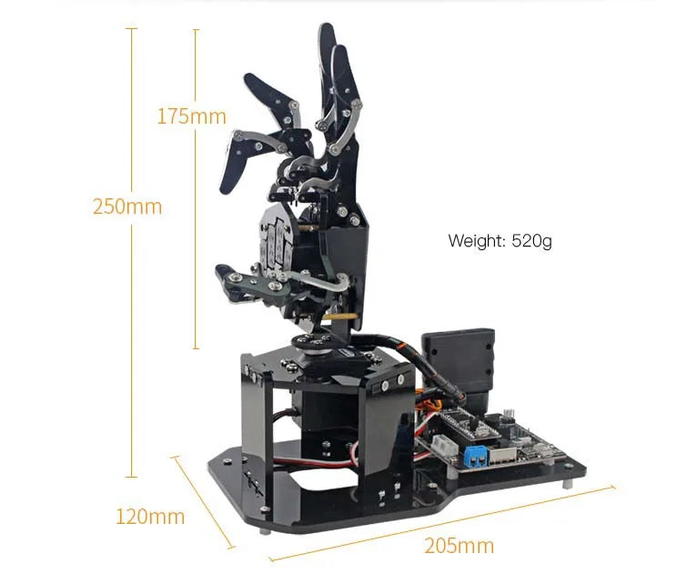 Robot Palm Hand Manipulator Open Source Code 5 Hands Educational Kit with Ps2/Somatosensory Gloves STEM For Arduino STM32 Bionic