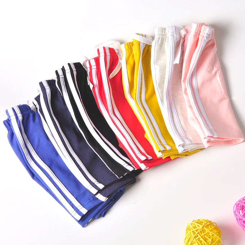 Children Trousers For Boys & Girls Cotton Linen Elastic Waist Solid Color Summer Pants