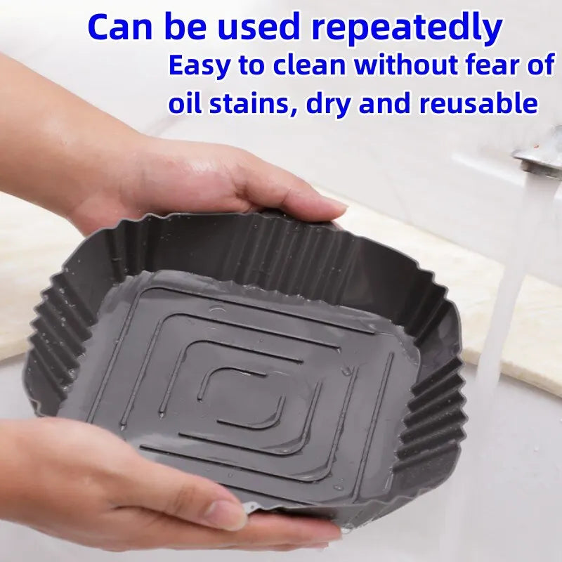 1PC Air Fryer Oven Baking Tray Silicone Tray