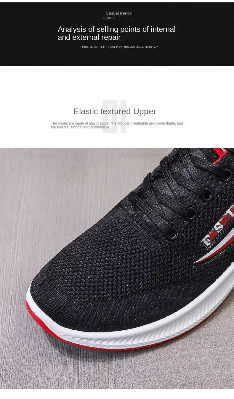 Men's Sneakers Outdoor Sports Comfortable Knitting Mesh Breathable Running Casual Men Sport Shoes