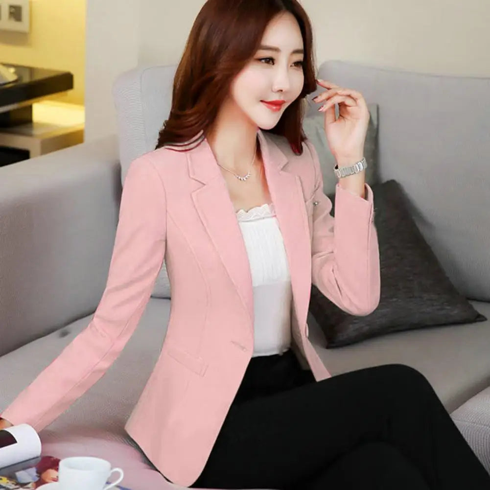 Ladies Suit Jacket Elegant Slim Fit Korean Suit Style Coat Women Blazer Streetwear