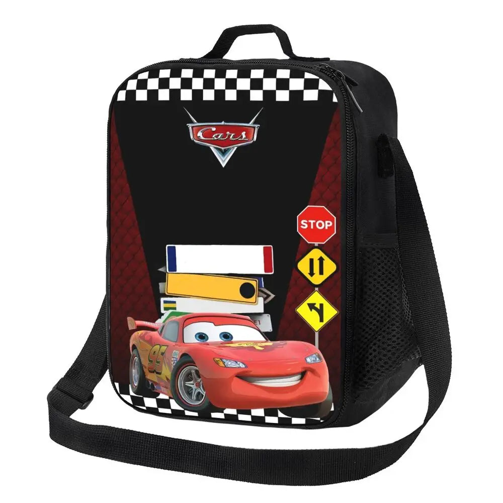 Lightning McQueen Racer Thermal Insulated Lunch Bag Women Lunch Tote for Kids School Children Storage Bento Food Box