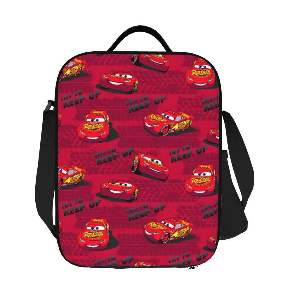 Lightning McQueen Racer Thermal Insulated Lunch Bag Women Lunch Tote for Kids School Children Storage Bento Food Box