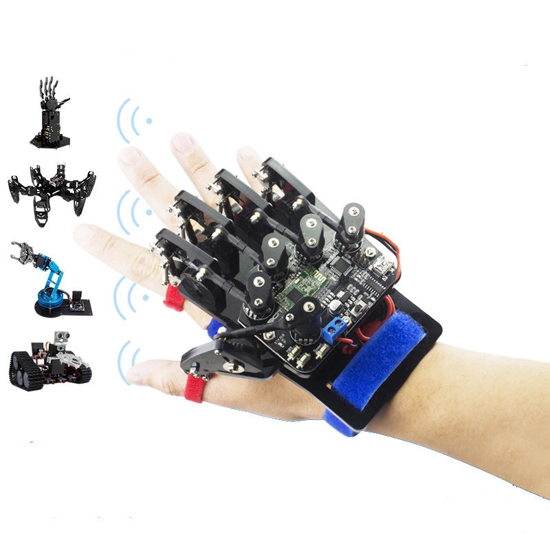 Robot Palm Hand Manipulator Open Source Code 5 Hands Educational Kit with Ps2/Somatosensory Gloves STEM For Arduino STM32 Bionic