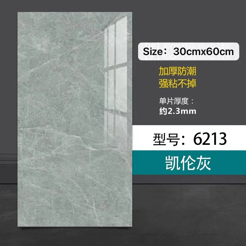 30cmx60cm Wall Stickers Thick Self Adhesive Tiles Floor Stickers Marble Bathroom Ground Waterproof Wall Sticker  PVC