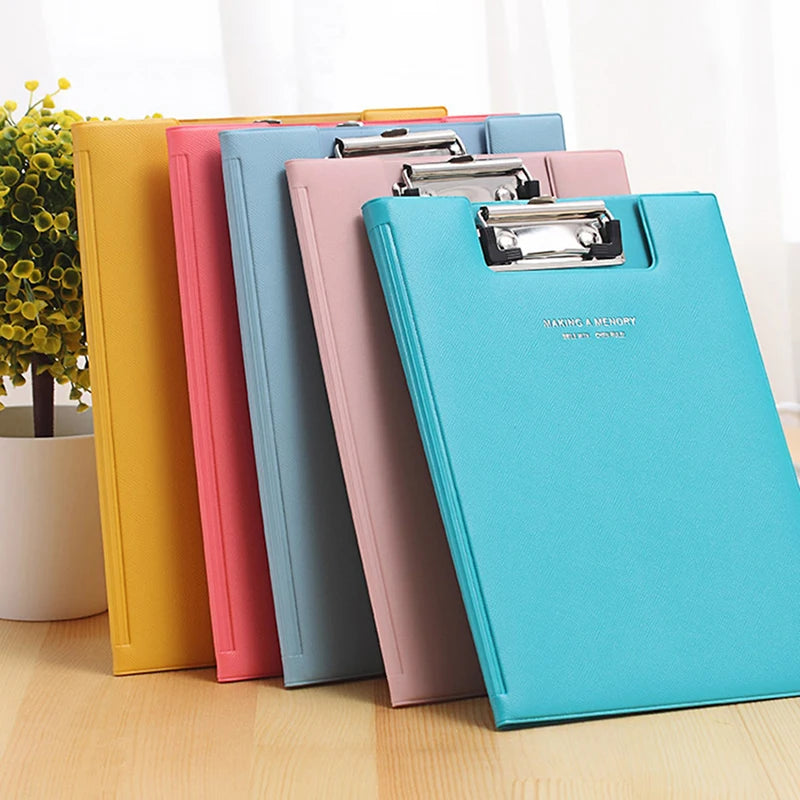 Waterproof A5 PU File Clipboard Flip Folder Contract Folder Student Writing Pad