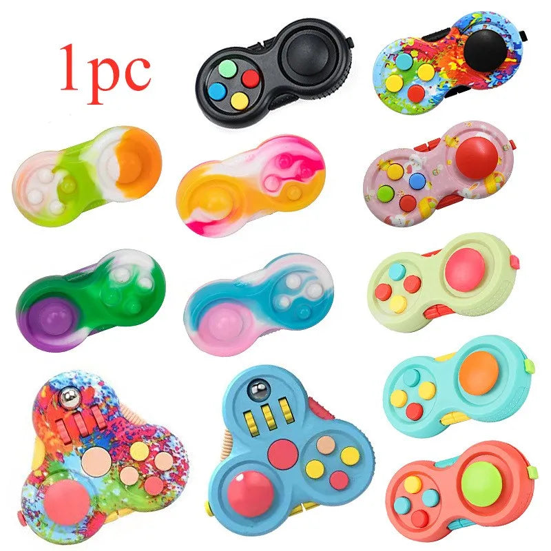 1pc Game Fidget Pad Stress Reliever Squeeze Fun Magic Desk Toy Handle Toys Stress Decompression Gift Key Mobile Phone Accessory