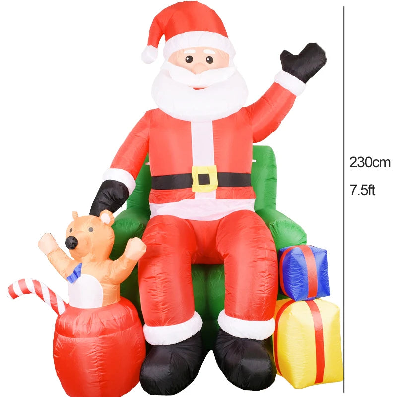 Christmas Decorations 1.8m Motorcycle Santa Claus Christmas inflatable